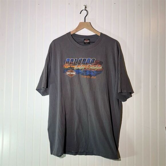 2014 Harley-Davidson Orlando Florida Gator Motorcycle Biker Graphic T-Shirt 2XL - Picture 1 of 12